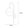 Opviq Bastos - 3051 Lámpara de pared de metal y cristal
